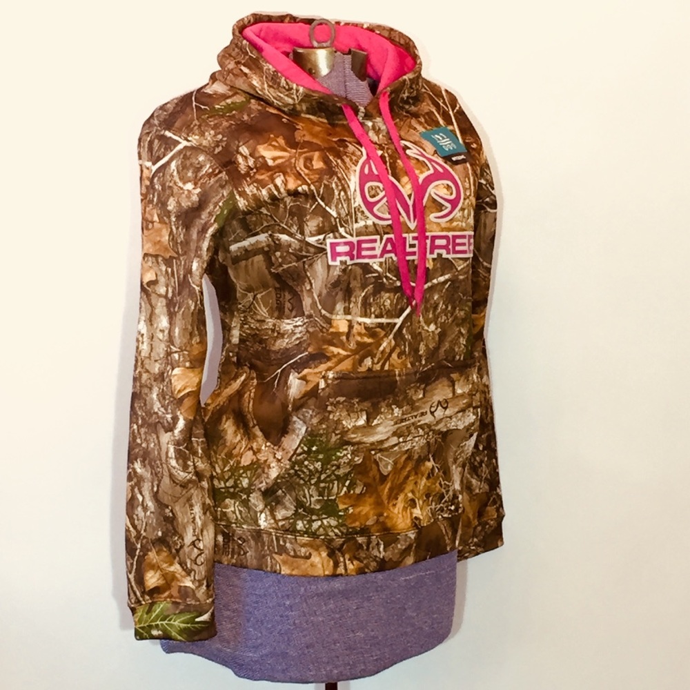 REALTREE EDGE Camo Hoodie Pink Womens S M L XL XXL